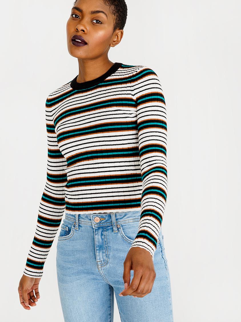 Striped Jersey Off White Forever21 Knitwear | Superbalist.com