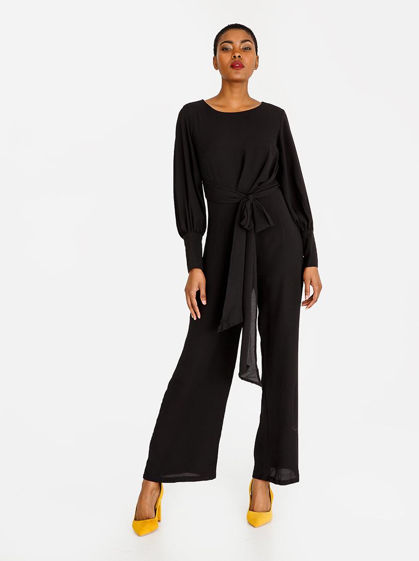 black cuffed jumpsuit