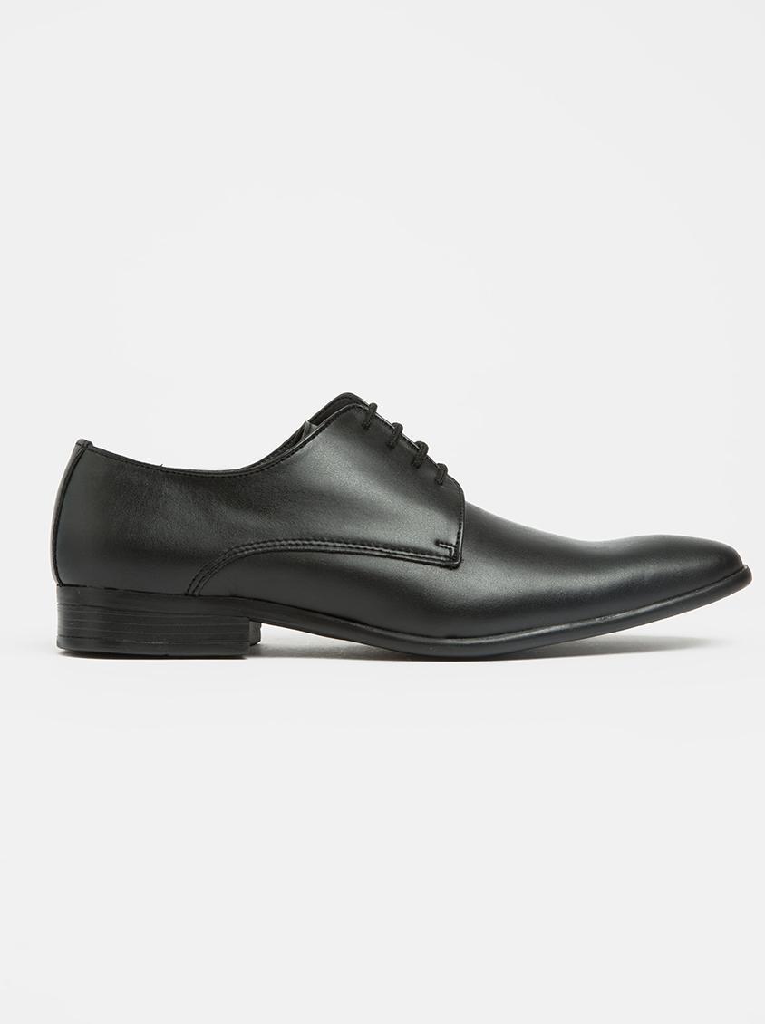 Essential Derby Plain Toe Lace Up Black STYLE REPUBLIC Formal Shoes ...