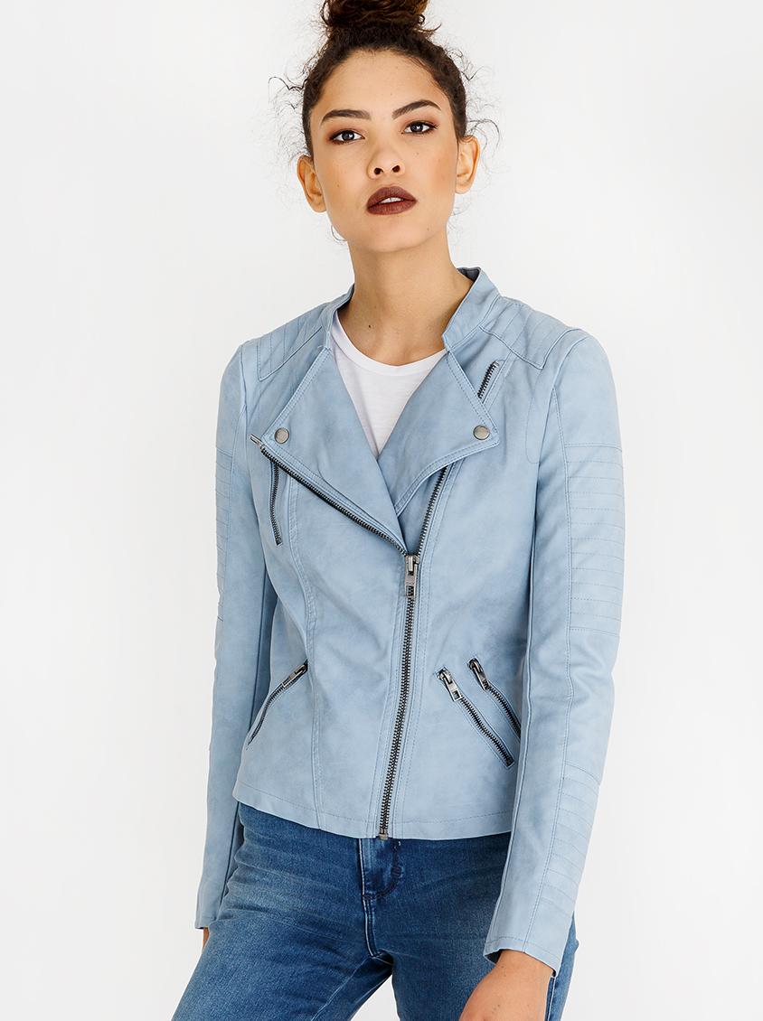 Ava Leather-look Jacket Blue ONLY Jackets | Superbalist.com