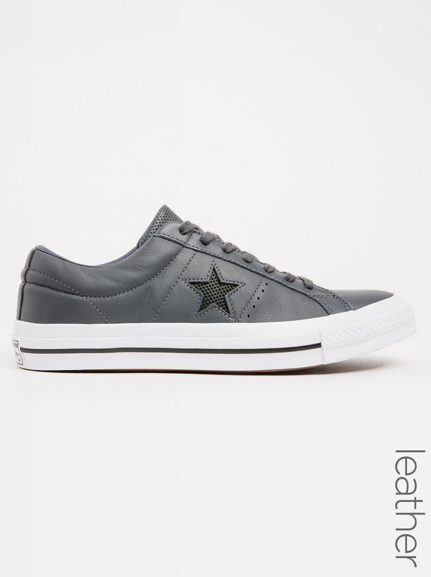 One Star Leather Sneakers Dark Grey Converse Sneakers | Superbalist.com