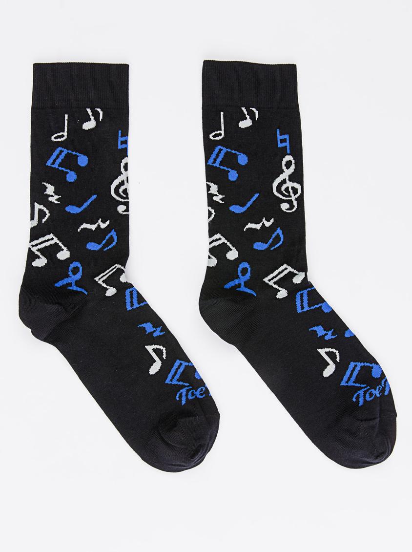 Don Music Cotton Socks Black Toe P