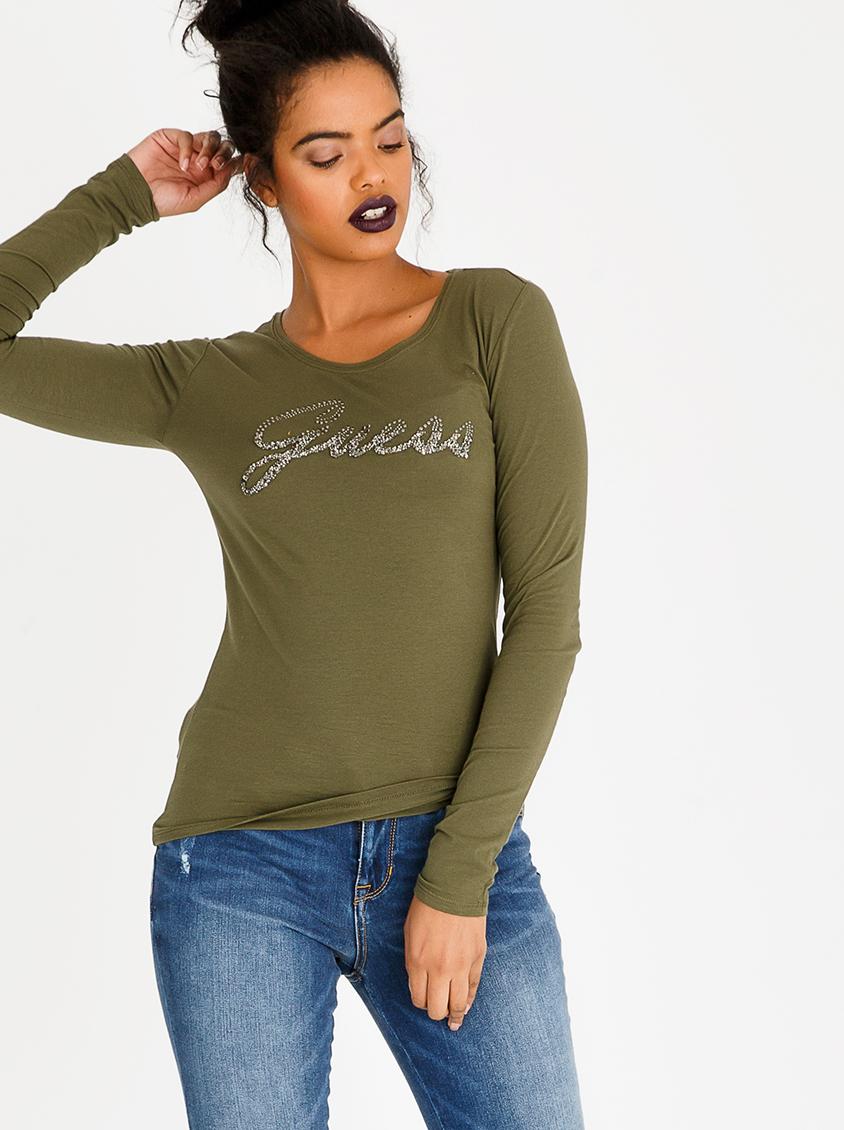 guess t shirt green