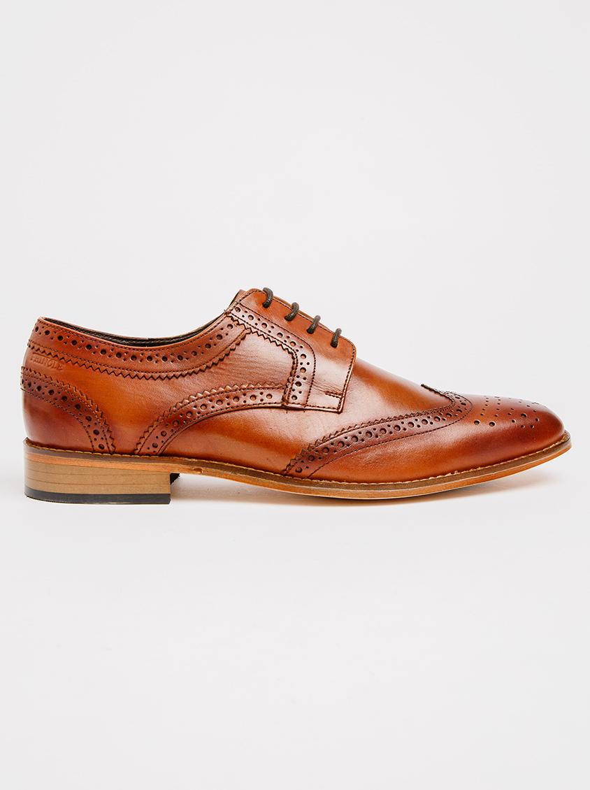 Johno Leather Brogue Shoe Tan Pringle of Scotland Formal Shoes ...