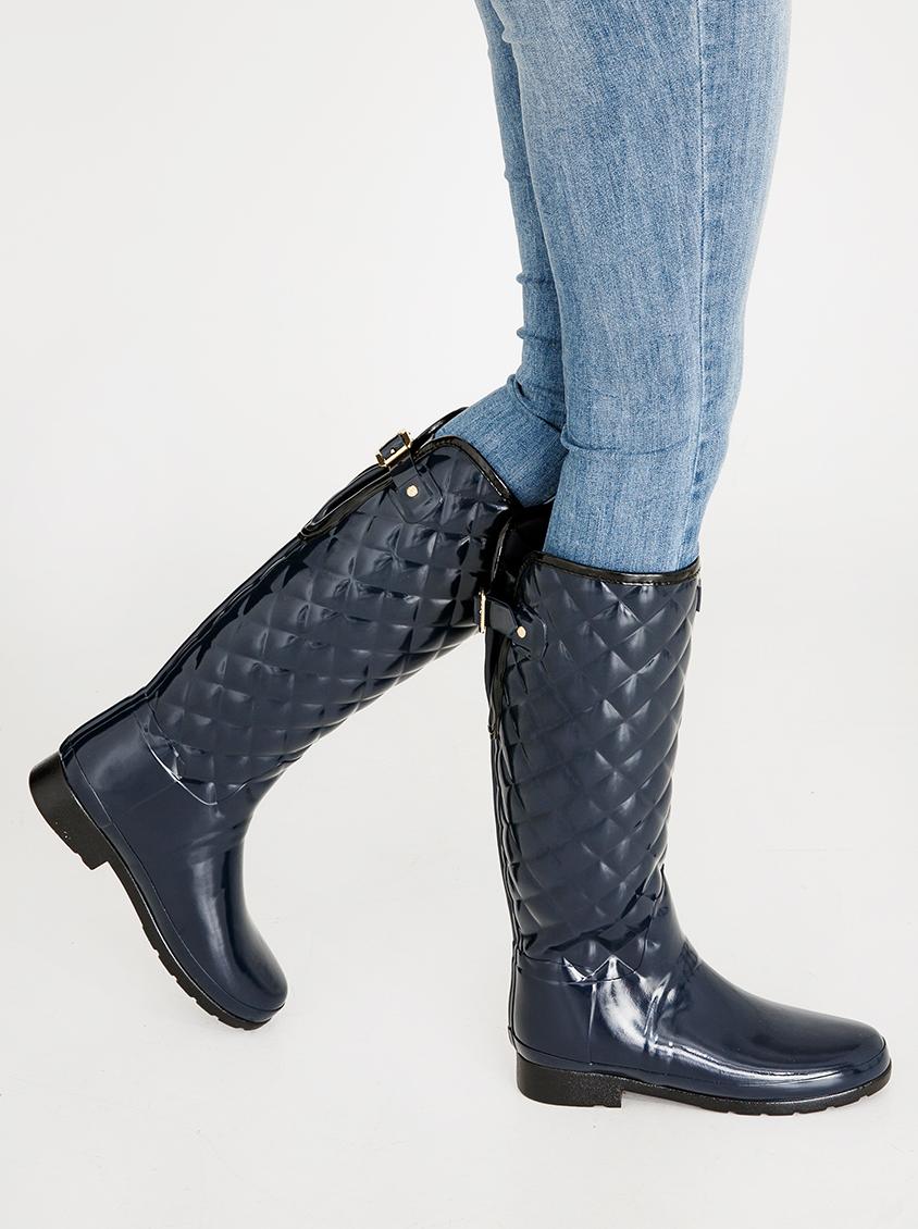 hunter refined quilted chelsea boots