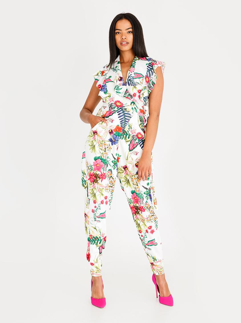 white smart jumpsuit
