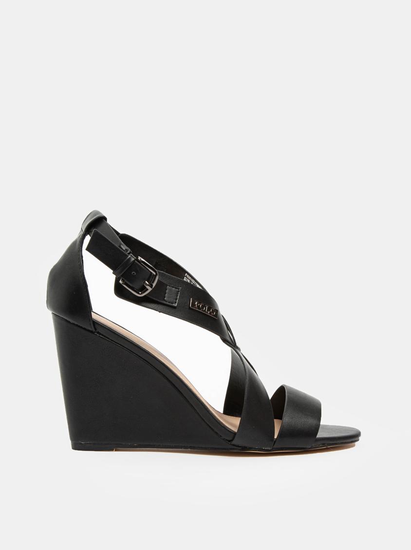 black crossover wedges