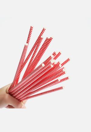 Pop Art Party – Red Paper Straws