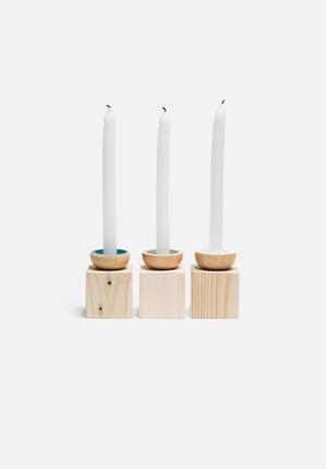 Dent Candle Holders Set of 3