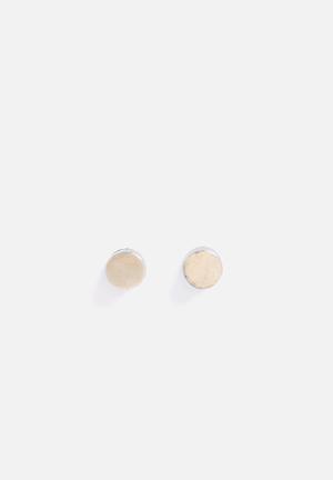 Two Tone Circle Earrings