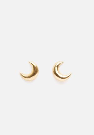 Curved Moon Earrings