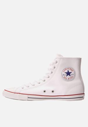 Chuck Taylor All Star Leather HI- White Converse Sneakers | Superbalist.com