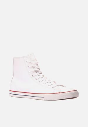 chuck taylor all star leather high top white mono