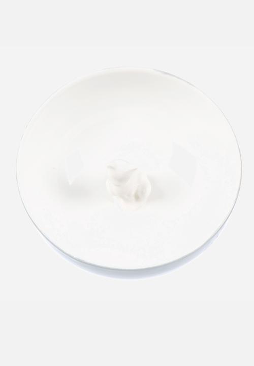 Maiden Name - White Bowl – Cat Inside
