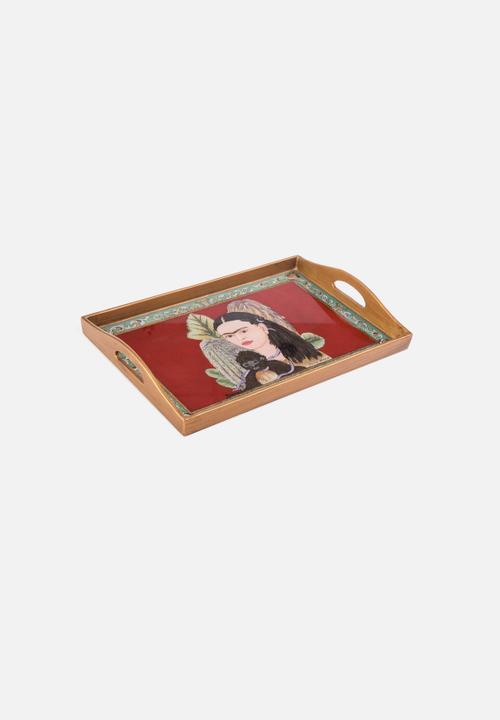 Hadeda - Rectangular Frida Kahlo Tray – Red