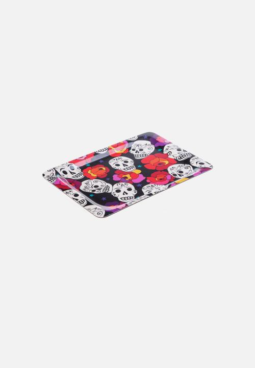 Hadeda - Skulls & Flowers Laminated Tray – Multi