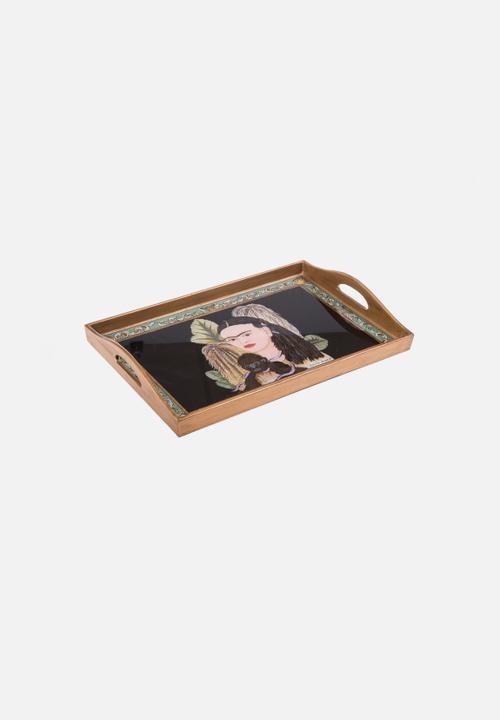 Hadeda - Rectangular Frida Kahlo Tray – Black