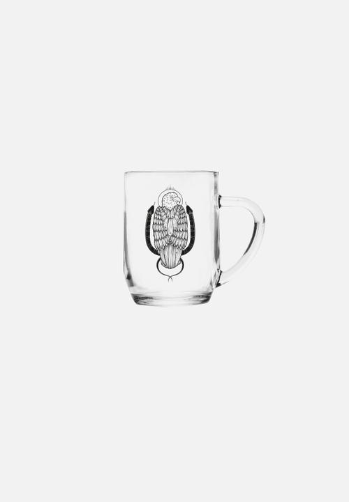 Superbalist Bar and Wine - Eagle/Snake Crest & Typo Beer Mugs Set of 2 