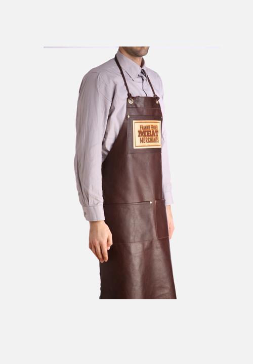 Frankie Fenner Meat Merchants  - Black And Tan Full Length Leather Apron
