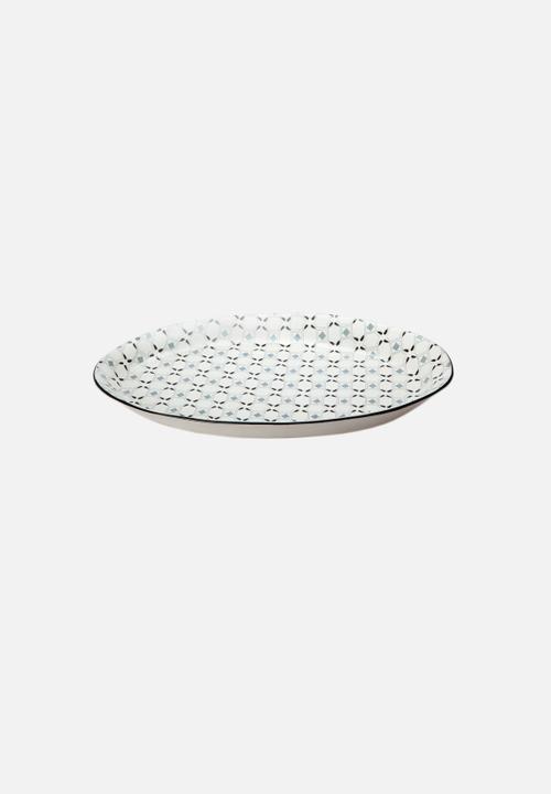 Mervyn Gers Ceramics - Geometric Oval Platter
