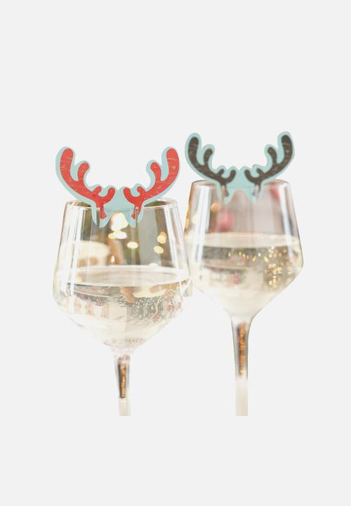 Ginger Ray - Antler Glass Decorations 10 Pcs