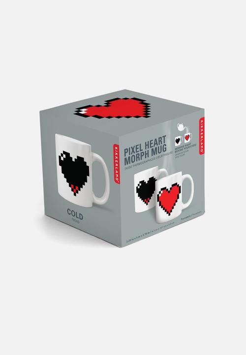 Kikkerland - Pixel Heart Morph Coffee Mug