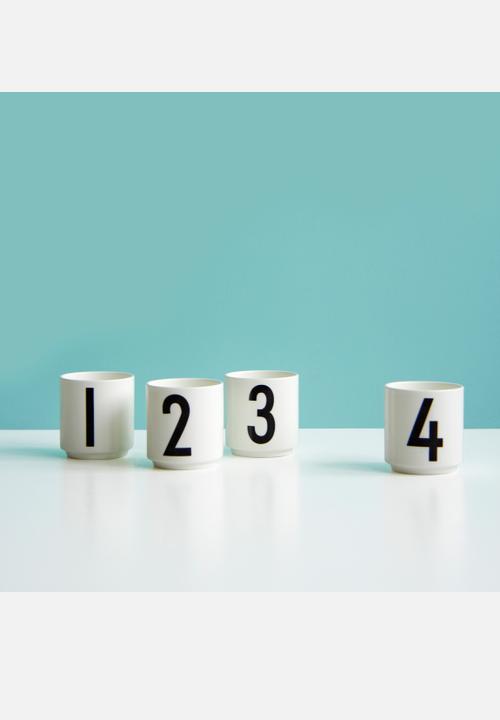 Design Letters - 1,2,3,4 Espresso Cups Set Of 4