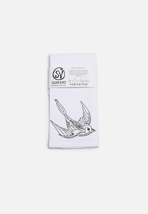 Sugar & Vice - Deer Me & Flying Solo Napkins Set of 2