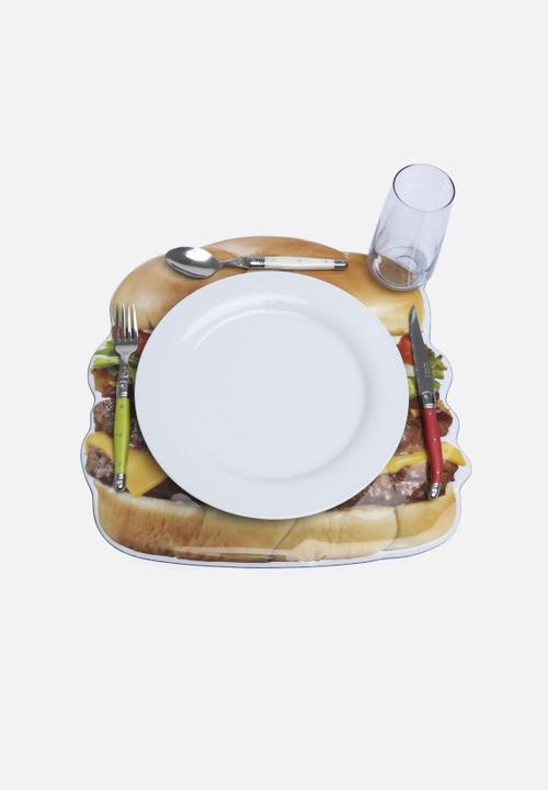 Present Time - Hamburger Placemat Set of 6