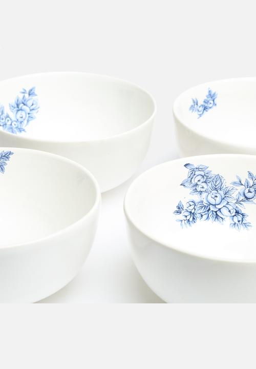 Urchin Art - Set of 4 Delft Bowls