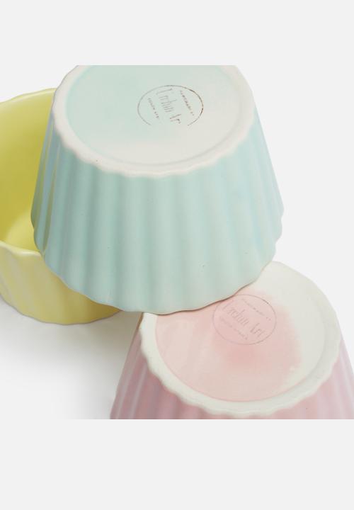 Urchin Art - Set of 3 Soft Pop Snack Bowls