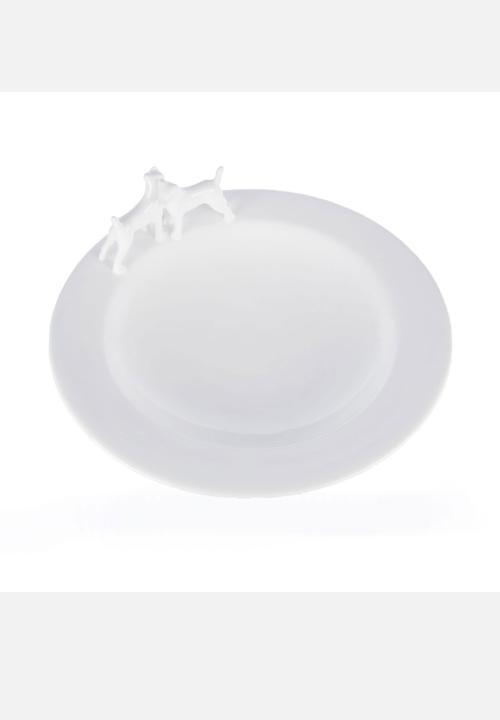 Ceramic Factory - Bailey Dog Bowl – White