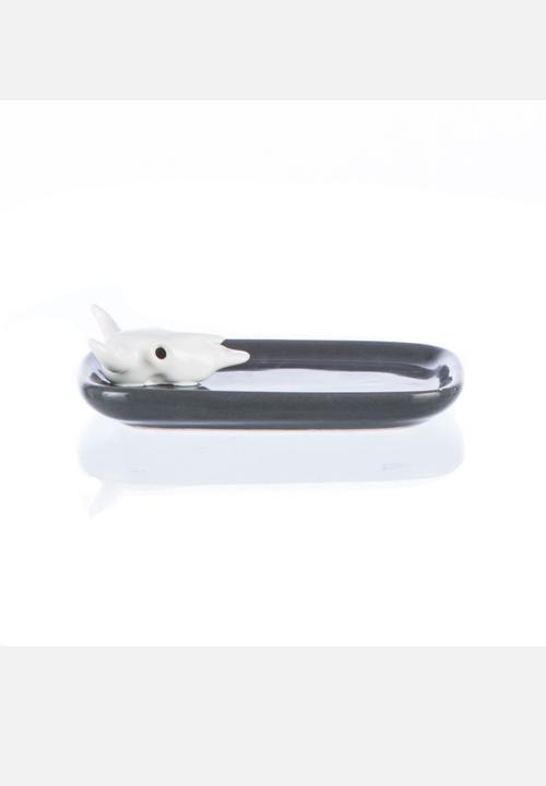 Ceramic Factory - Mini Biltong Tray – Dark Grey & White