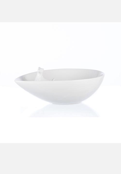 Ceramic Factory - Small Bailey Dog Bowl – White