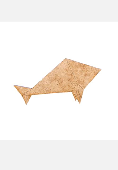 Wooden Table Trinkets - Origami Coasters Set – Natural