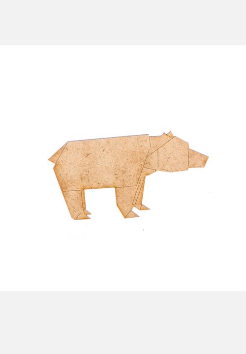 Wooden Table Trinkets - Bear Origami Coaster Set – Natural