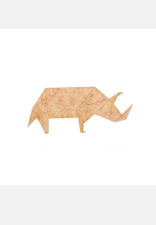 Wooden Table Trinkets - Rhino Origami Coaster Set – Natural