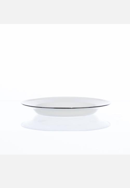 Enamel Tabletop - Large Circle Plate – Grey