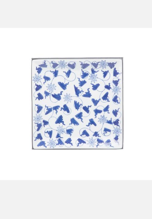 Eastern Tea Party - Square Plate – Blue & White
