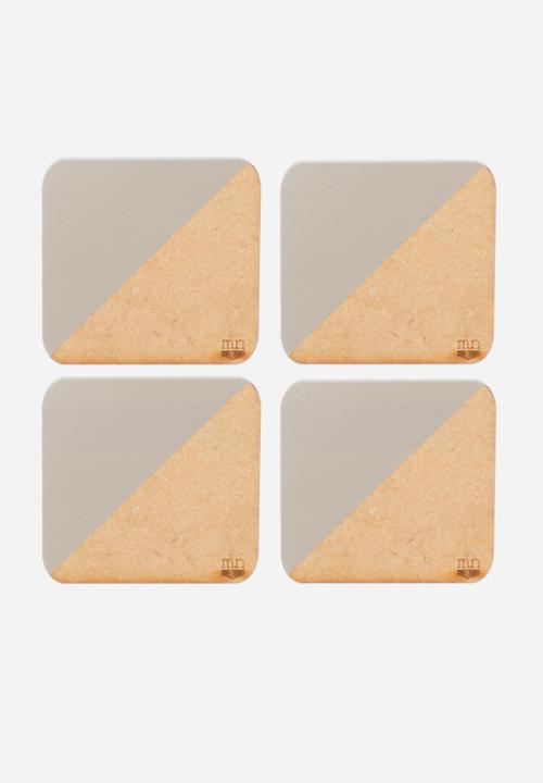 Maiden Name - 4 Dipper Coasters – Grey
