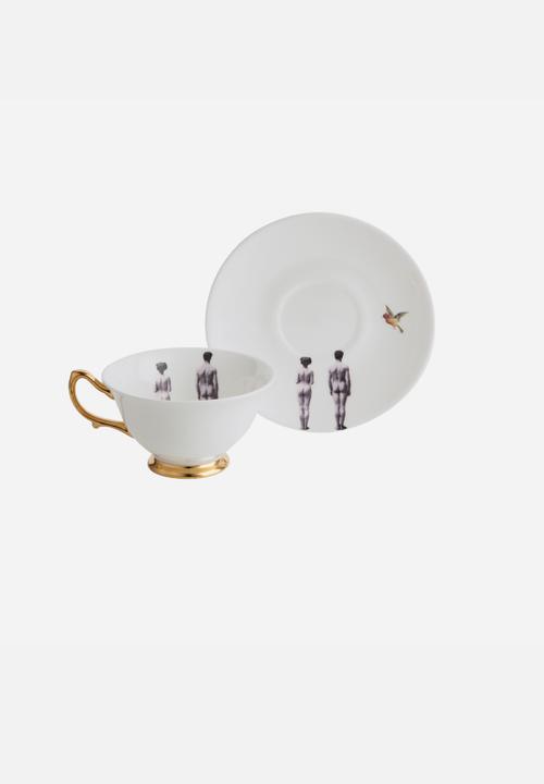 Melody Rose Ceramics - Models Tea Cup & Saucer – Black & White