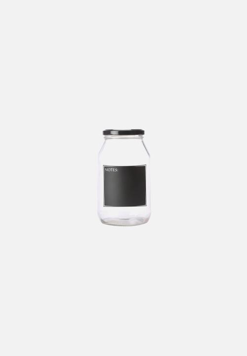 Consol - Medium Consol Chalk Jar – Clear & Black