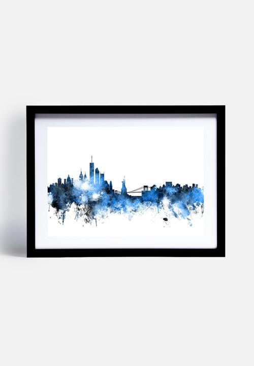 artPause - New York Skyline Blue Black