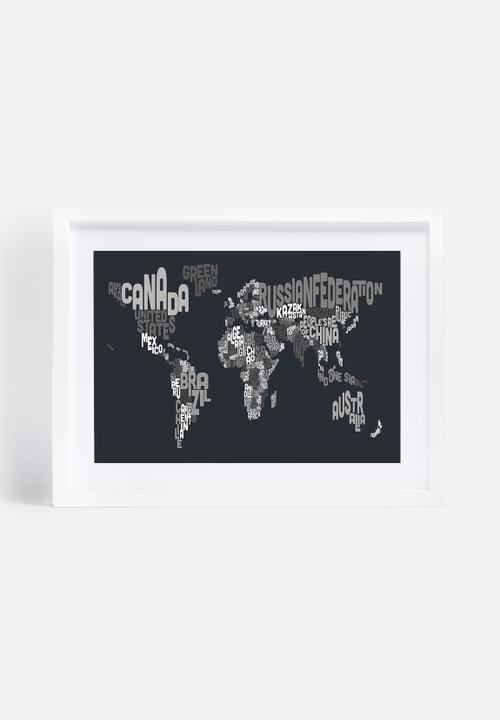 artPause - World Map - Black