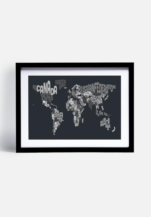 artPause - World Map - Black