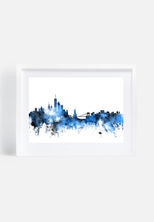 artPause - New York Skyline Blue Black