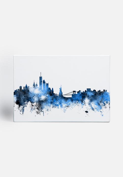 artPause - New York Skyline Blue Black