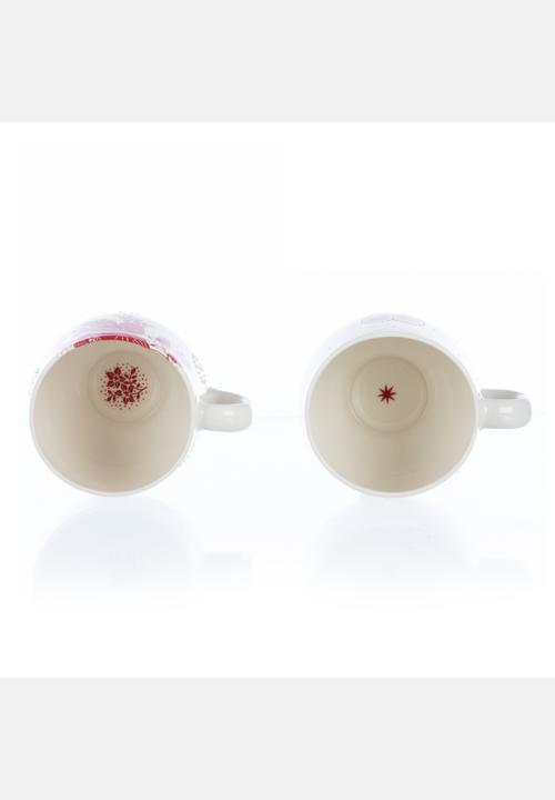 Tabletop Ceramics - Batik Floral & Dark Heart Fatties Set – Red