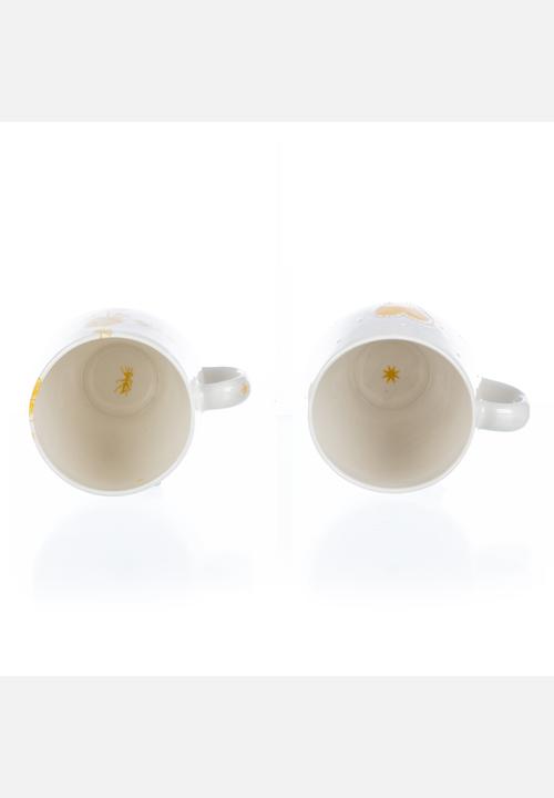 Tabletop Ceramics - Victoria Floral & Heart Fatties Set – Yellow