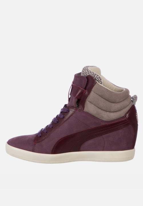 puma high top wedge sneakers